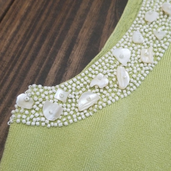 Lafayette 148 Silk Embellished Beaded Shell Tank Top Small - Picture 3 of 9